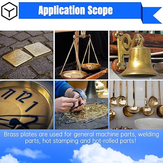 Brass Sheet,2" x 8"-18 Gauge(1mm) Thickness,99.9% Pure Brass Plates for DIY, Jewelry, Electrical, Repair, Industrial(2 Pac
