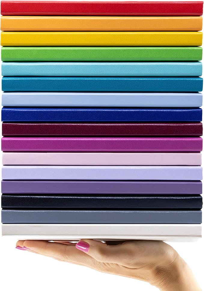 PAPERAGE Lined Journal Notebook, 3 Pack, (Blush), 160 Pages, Medium 5.6 in x 8 in - 100 GSM Thick Paper – Hardcover Journaling Notebook for Work, School & Note Taking