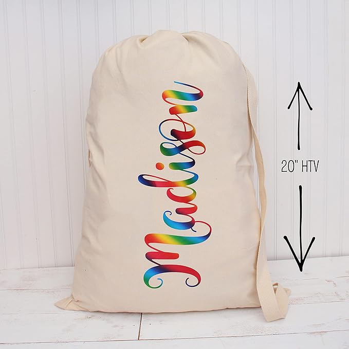 Threadart Rainbow Metallic Foil Heat Transfer Vinyl Film HTV | Custom Cut Roll 20" Wide by The Yard | Compatible with Venture Explore and Maker, Silhouette Cameo, & Large Format Cutters