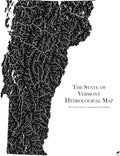 Muir Way Hydrological River Map of Vermont - Watershed Topographic Wall Art for Home, Office, or Travel Decor - Unframed Flat Paper Print, 24x30