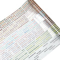 6PCS Sentence PET Tapes, Aesthetic Pre-Cut Ephemera for Journaling, Scrapbooking, and Junk Journals, with Decorative Clip