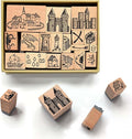 Lord Of Maps Fantasy Map-Making Stamp Kit Expansion - 18-Piece Rubber Stamp Set for TTRPG, World Building, Battle Maps, Journaling, Arts & Crafts - Castles, Villages, Towers