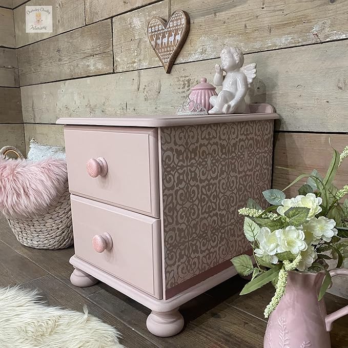 Dixie Belle Paint Company Chalk Finish Furniture Paint - Soft Pink (4oz) - Matte Dainty Pink Chic Chalk Mineral DIY Furniture Paint