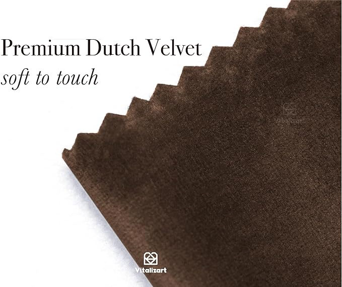 Vitalizart Brown Velvet Ribbon Set 3/8" x 15 Yd Wooden Spool Fabric Trim 3 Rolls * 5 Yd for Christmas Wreath Decoration Handmade Craft Ornaments Gift Wrapping & Bow Making