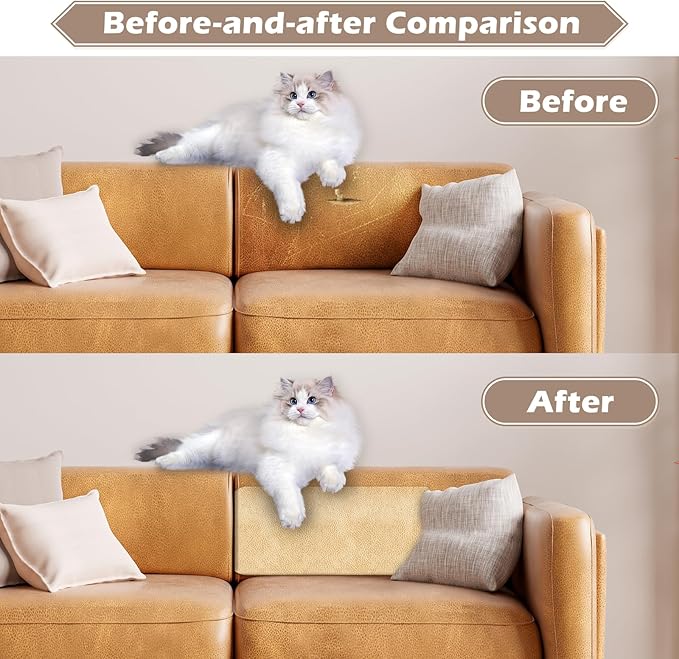Leather Repair Tape, 16x79 inch Leather Patches for Furniture, Self Adhesive Leather Repair Patch for Sofas, Couches, Leather Covers, Seats, Chairs, Vinyl Repair Tape Light Gray