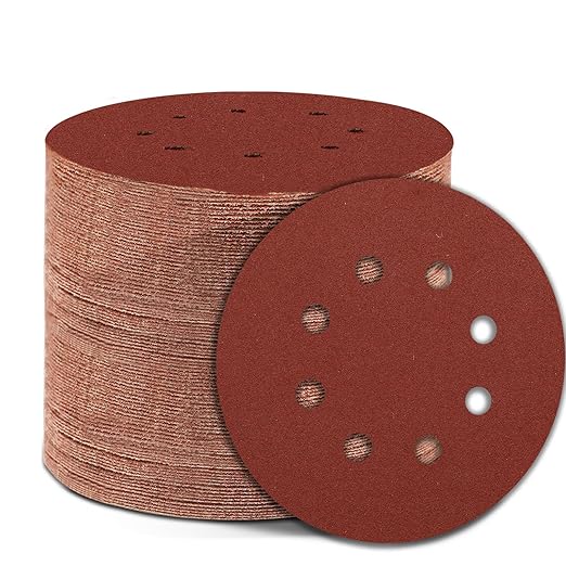 1000 Grit 5 Inch Sanding Discs Hook and Loop Sandpaper, 100 PCS 8 Hole Adhesive Extra Fine Sand Paper for Random Orbital Sander