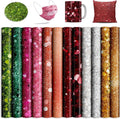 Glitter Sublimation Transfer Sheets for Heat Press Machine,Green P Gold Sublimation Paper for Tumblers Blanks Tshirts,12 Sheets 12x12inch