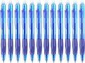 Aozora Erasable Pens Click Fine Point 0.7 mm Retractable Erasable Gel Pens for Completing Sudoku and Crossword Puzzles 12 Pack (Blue)