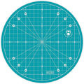 Headley Tools 10"x10" Round Rotating Cutting Mat, Self Healing Mat with 360-Degree Rotation & Anti-Slip Base, Sewing Board Cutting Mat Perfect for Fabric Quilting Leather Hobby Project, Turquoise