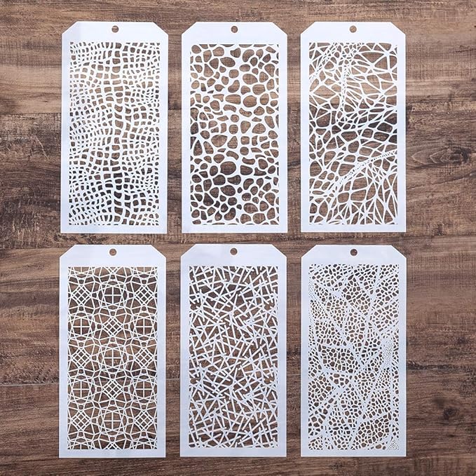 DIY Decorative Stencil Template for Scrapbooking Painting on Wall Furniture Crafts,Set of 6 (Leopard)