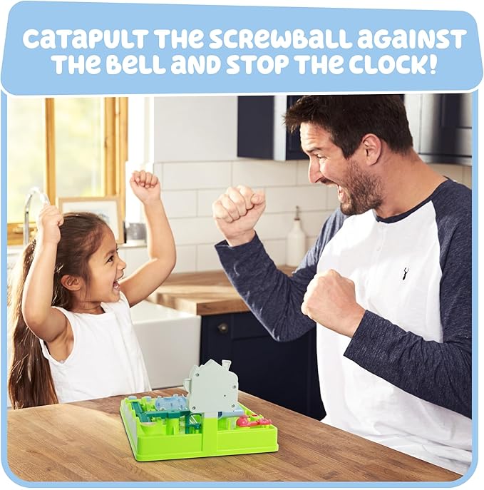 TOMY Bluey Screwball Scramble Marble Maze- Beat The Clock Marble Run - Fast Paced Kids Games and Bluey Toys for Birthday Parties - 1-4 Players - Ages 5 Years and Up