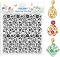 CHGCRAFT Paisley Pattern Polymer Clay Texture Sheet Vines Vintage Flowers Silicone Texture Mat for Polymer Clay Making Earrings Jewelry DIY Crafts 5.5 × 5.5 Inch