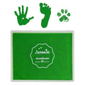 Ink Pad, 5x4'' Washable Non-Toxic Ink Stamp Pad for Baby Footprint Handprint, Green