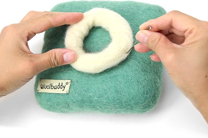 Woolbuddy Needle Felting Wool Mat – 6x6x1.5 Inch Pad for Felting Projects – Durable, Eco-Friendly Alternative to Foam Felting Pads – Ideal for Felting Supplies & Tools (Lavender)