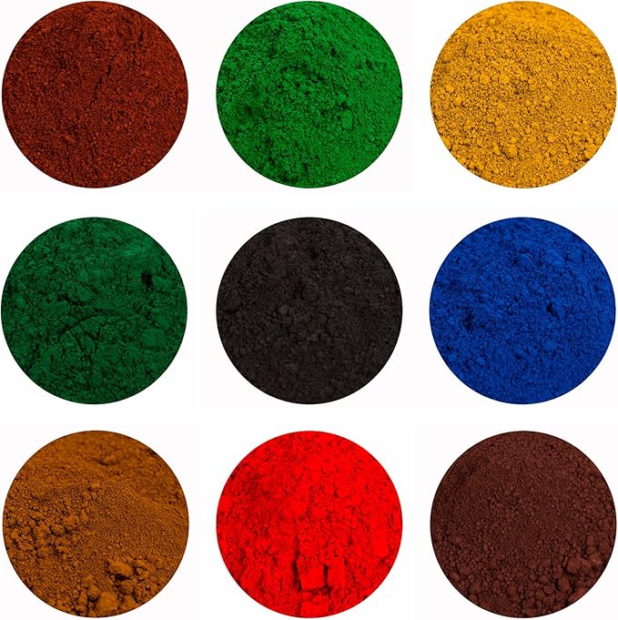 GOODTAKE Concrete Pigment, Green Iron Oxide Pigment Powder, Concrete Cement Dye Color Pigment for Pastel Tile Paint Concrete Cement Mortar Grout (Green, 12 oz)