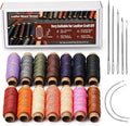 0.55 mm Round Waxed Thread, 14 Colors 76 Yards Spool Wax Coated String, Leather Sewing Waxed Thread for Sewing, Stitching, Beading, Braiding, Bracelet, Bookbinding