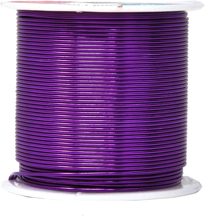 Mandala Crafts 18 Gauge Anodized Aluminum Craft Wire for Jewelry Making - 450 FT Colored Flexible Silver Copper Purple Gold Brown Red Wire - Bendable for Bonsai Armature Crafting Sculpting