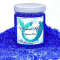 Crushed Glass for Resin Art - 3-6mm Ocean Blue, 1.5lb | Broken Glass Pieces for Crafts, Vase Filler & Fire Pit Media | Decorative Stones