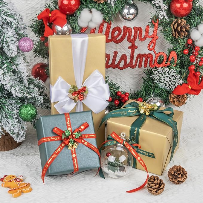 NESCCI Gold Matte Wrapping Paper,Solid Color Pearly-Lustre Paper-3 Roll,17 Inches X 32.8 Feet Per roll.Gift Wrapping Paper,Perfect for Wedding,Valentine's Day,Birthday, Christmas,Baby Shower