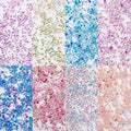 240g Mini Glass Bubble Beads 0.6-3mm Droplet Fillers Crystal Micro Caviar No Hole for Resin Inclusion DIY Pendant Jewelry Crafts Nail Art Decoration, 8 Colors