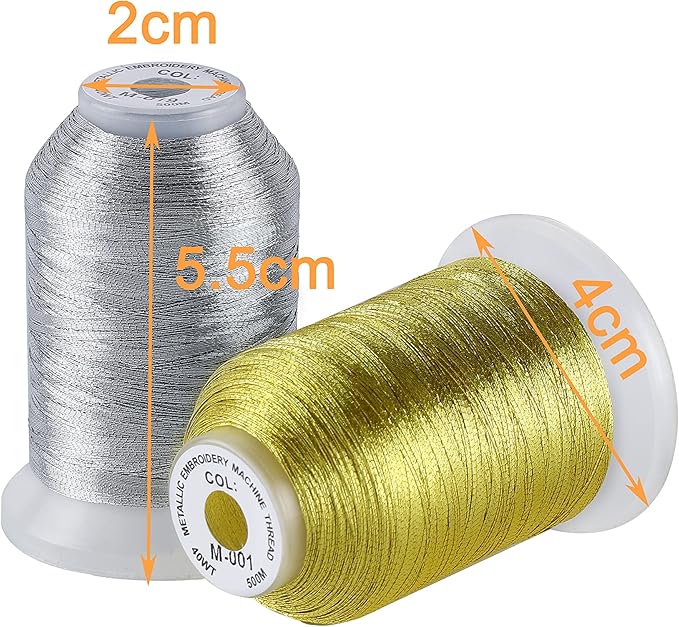 New brothread 50 Spools Embroidery Machine Thread Kit Including 40 Colors+8 Variegated Colors+2 Metallic Colors are Compatible with Janome Singer Pfaff Husqvarna Embroidery Sewing Machines