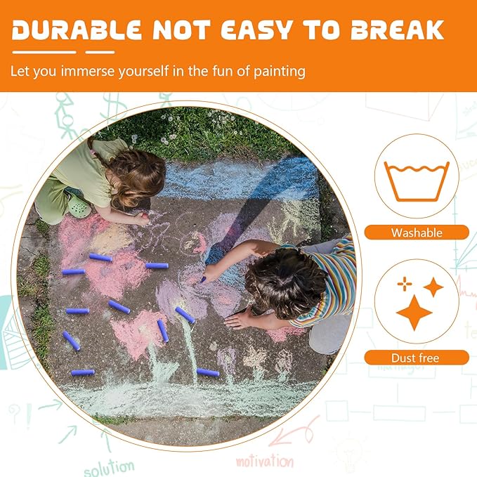 20 Pcs Sidewalk Chalks for Kids Non Toxic Jumbo Chalk for Party Gift Outdoor Art Classroom Play Painting (Purple)