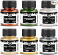 Ceramic and Porcelain Paint Set 6 x 1.52 fl oz - Metallic Magic – Dishwasher Safe – Perfect for Mug, Tile & Creative DIY Projects