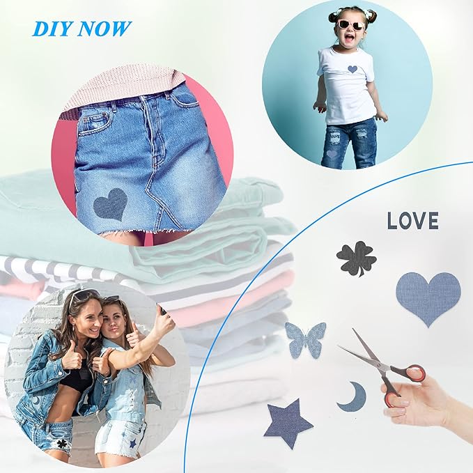 12PCS Fabric Iron on Patches Inside & Outside Strong Glue 100% Cotton Repair Patch for Clothes Pants Mending and Decorating, Dark Grey