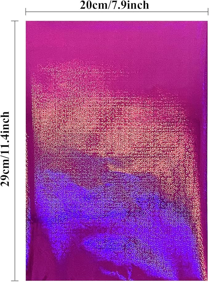 Briartw 20x29cm Hot Foil Paper 50 Sheets Pack Toner Reactive Foil Hot Stamping Foil Paper by Laser Printer and Laminator for Scrapbooking Craft Cardmaking DIY Album (Rose Red Flowing Sand, 100 Sheets)