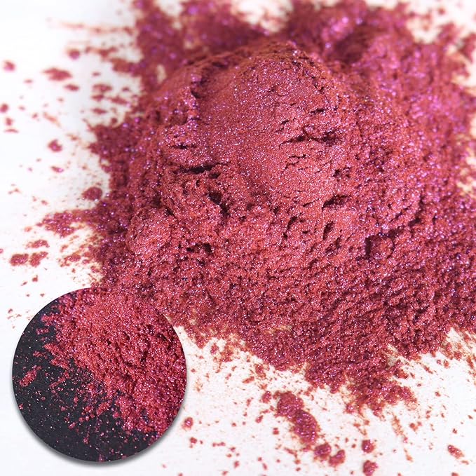 Ceya Chameleon Mica Powder, 1.8oz/ 50g Twilight Rose Chrome Nail Powder, Cosmetic Grade Pearlescent Effect Color Shift Pigment for Epoxy Resin, Makeup, Nail Polish, Soap Dye,Candle Making