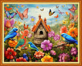 Dooxvey Cross Stitch Kits for Adults Beginners,Full Range of Cross-Stitch Stamped Kits Needlepoint Kits for Beginners Embroidery Kits 11CT Cross Stitch Patterns-Forest Bird 16x20 inch, Manual Arts 37