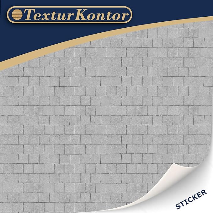 3 Sheets Self-Adhesive Decorative Film Paving Stones and Surfaces for Model Making in Scale 1:87 Scale H0 (UK: 3.5 mm Scale) (Paving Slabs)