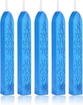 Yoption 5 Pcs Totem Fire Manuscript Sealing Sticks with Wicks Multi-Color Cord Wick Sealing Wax for Postage Letter Retro Vintage Wax Seal Stamp (Royal Blue)