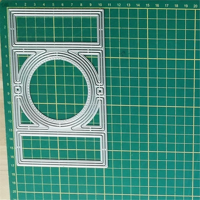 Cutting Dies Metal Stencils Scrapbooking Tools DIY Embossing Template for Paper Card Making Album Arts Crafts Supplies (Round Card-10.4x16.9cm)