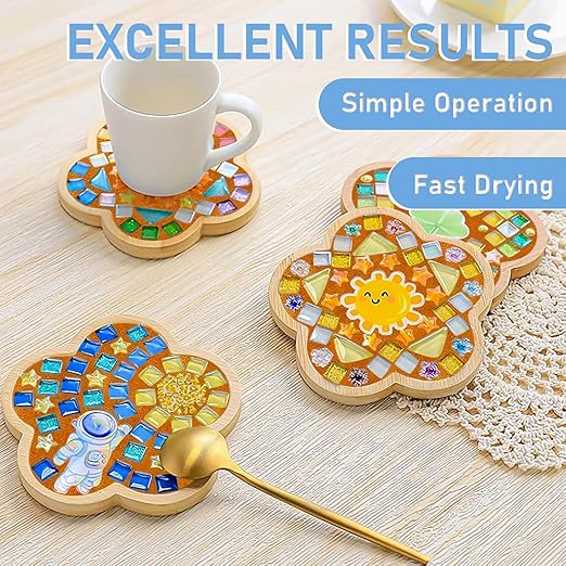 Mosaic Crystal Grout, Mosaics Tile Tools, Mosaic Tile Accessories – Essential for Handmade Grouting and Perfect for DIY Craft Projects (Orange, 8.8oz)
