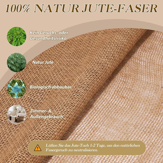 60" x30 Feet Premium Natural Burlap Fabric Roll – Multipurpose for Gardening, Weddings, Crafts & Holiday Decor – Wedding Aisle Runner, Halloween/Christmas Burlap, Weed Barrier & More
