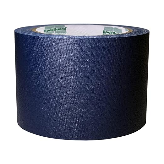 BookGuard 3 inch Premium Bookbinding Repair Cloth Tape, 15 Yard Roll, Navy Blue