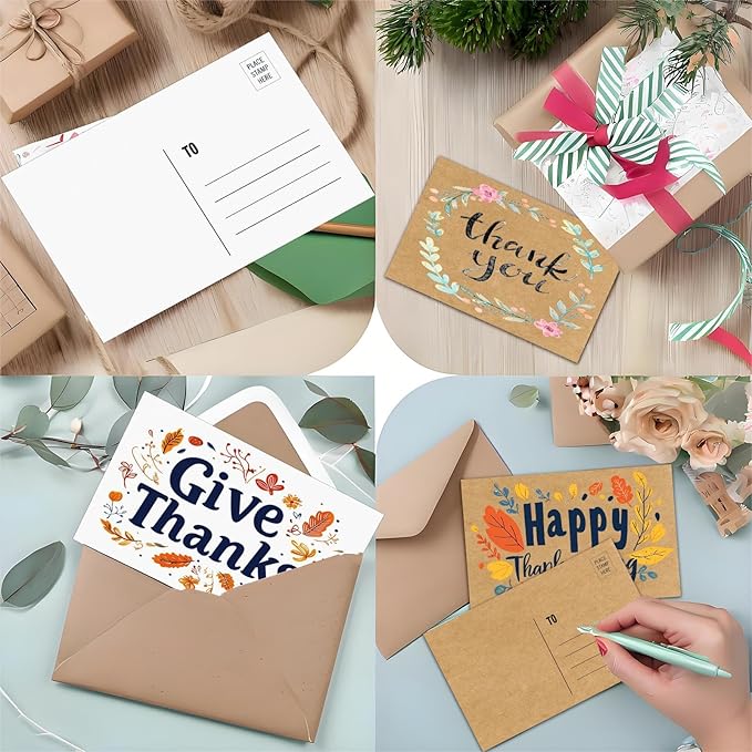4x6 Blank Postcards for Mailing, White Cardstock Paper, Thick Cardstock, Ideal for Greeting Cards, Thank You, Invitations & DIY Projects