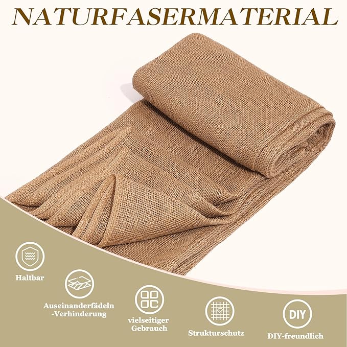 60" x30 Feet Premium Natural Burlap Fabric Roll – Multipurpose for Gardening, Weddings, Crafts & Holiday Decor – Wedding Aisle Runner, Halloween/Christmas Burlap, Weed Barrier & More