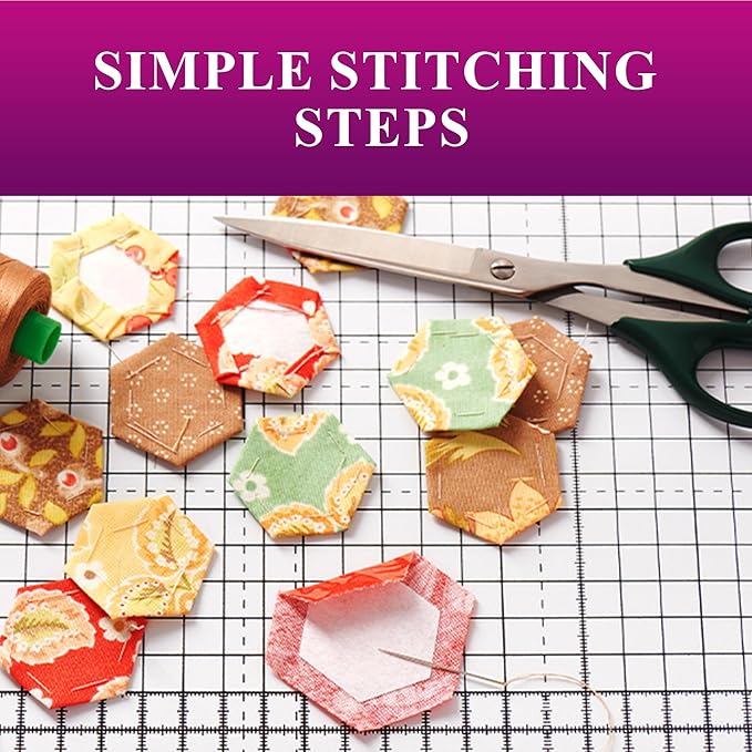 LaserThing Quilting Paper Templates | Handy Tools for Crafting Quilt Patterns | Ideal for Precision Quilting Projects | Includes 1'' Hexagon EPP Set - 300 Pieces