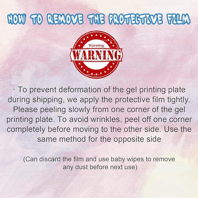 Vollence Gel Printing Plate - 3” X 5”Reusable Gel Monoprinting Plate for Press Art, Printmaking Supplies for Scrapbooking, Card Making, Arts and Crafts,Journaling,Collage