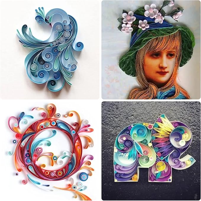 19pcs Paper Quilling Tools Kit Paper Strips DIY Tool Set with Slotted Pen Quilling Board Curling Coach Comb Crimper Border Buddy Filigrana Tool Kit
