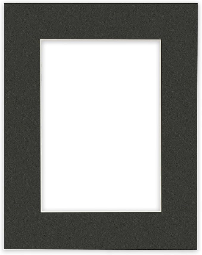 Craig Frames B572 Pre-cut Mat Board for 9x12 Print, 12x16, Pebble Black