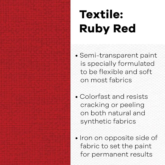 Jacquard Ruby RED Textile Color Paint