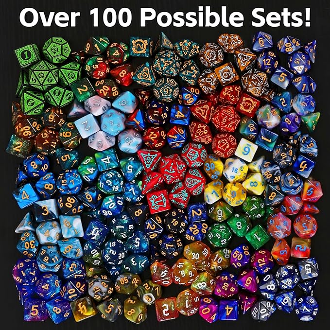 Coyeekn Mystery Dice Set - DND Dice Set - Polyhedral Dice, Dice Goblin, RPG Dice Set, Suitable for Role Playing, Table Games(Mystery Pack of 6)