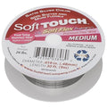 Soft Flex 49 Strand Stringing Wire - Flexible Braided - Medium 0.19 Diameter - Jewelry Making Bead Wire - Satin Silver