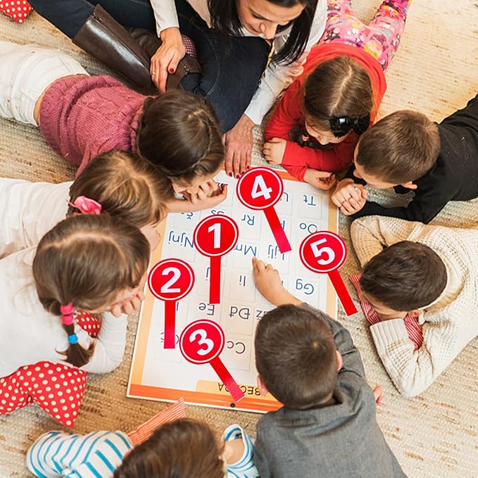 White Board 10Pcs Number Handheld Score Paddles 1-10 Voting Scoreboards Multi-Function Score Boards with Number Handheld Boards (3.9x7.7 Inch) Dry Erase Board