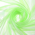 MECCANIXITY Iridescent Sheer Organza Fabric, 2 Yards x 59 Inches Solid Laser Holographic Shiny Fabric Organza Cloth for Wedding, Curtains, Costume, Photo Background, Fluorescent Green
