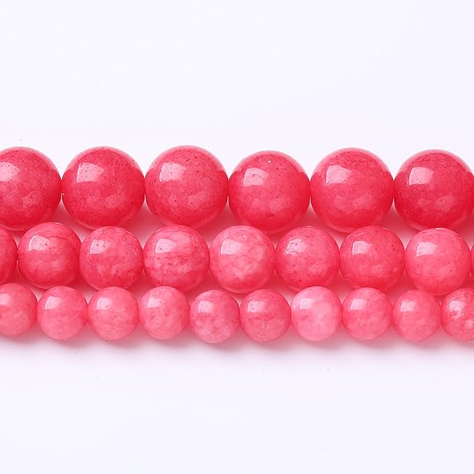 35PCS 10MM Natural Red Rhodonite Jade Stone Beads Round Loose Stone Beads for Jewelry Making DIY Energy Stone Healing Power Bracelet 15"