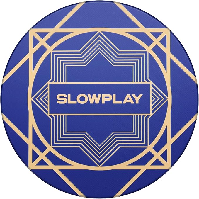 SLOWPLAY Nash Ceramic Poker Chips in Bulk, Casino Grade Ceramic 12-Gram Poker Chip for Texas Hold'em, 43mm Professional Chips Pack of 50 (Blue)